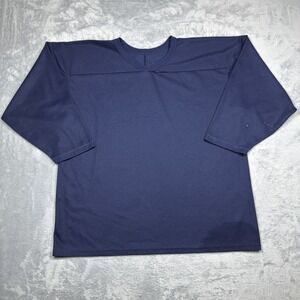 Vintage Hockey Jersey Mens Large Blue Blank NHL Practice CCM 90s